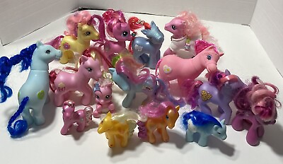 #ad My Little Pony Lot Hasbro 15 Figures Years 2002 2009 Horse Animal Figures $16.99