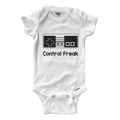 #ad Baby One Piece Bodysuit Clothes Infant Romper Control Freak NES Classic Retro $12.69
