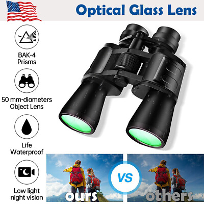 #ad 180 X 100 Military Zoom Powerful Binoculars Day Low Night Optics Hunting Outdoor $22.42