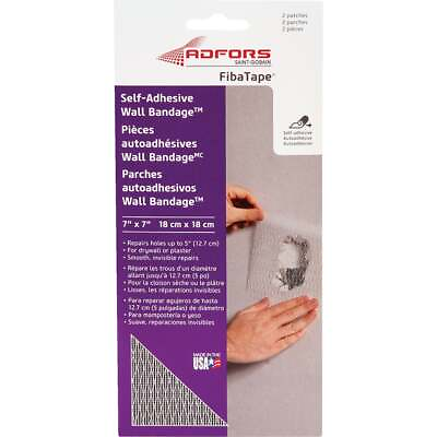 #ad FibaTape Wall Bandage 7 In. x 7 In. Self Adhesive Drywall Patch 2 Pack Pack of $118.22