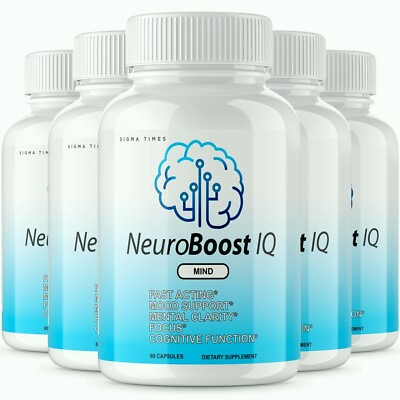 #ad 5 Pack NeuroBoost IQ Cognitive Enhancer Capsules for Cognition and Focus $69.95