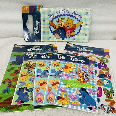 #ad Vintage Sandylion Disney Winnie The Pooh Sticker Album Book Stickers New $29.99