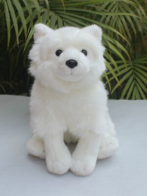#ad Simulated Samoye Doll Plush Toy Cute White Fox Dog Little Dog Gift for Friend $23.19