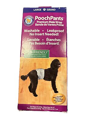 #ad PoochPants Premium Dog Diaper Large Female Wrap 15 35lbs. Waist 18 25” Brand New $13.74