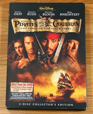 #ad Disney: Pirates of the Caribbean: Curse of the Black Pearl 2003 2 Disc DVD $6.99