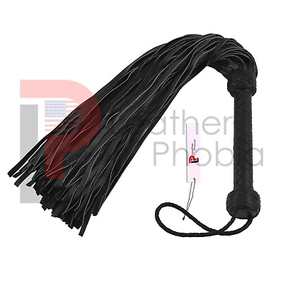 #ad BDSM Sex Whip Thick Leather Flogger 100 75 50 35 Mild Tails Thuddy impact Whip $20.24