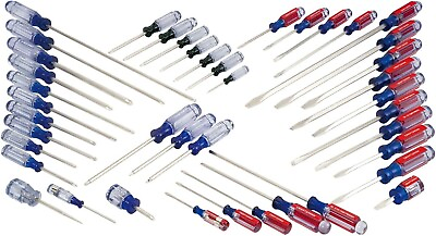 #ad NEW Screwdriver Set Slotted Torx Acetate Handle 42 Pieces $138.98