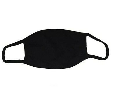 #ad Face Mask Nose Mouth Cover Adjustable Reusable Washable Fabric Mask BLACK $5.99