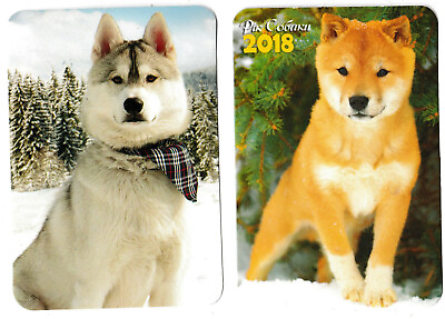 #ad Calendars 2018 DOG 🐶🐕 dogs Ukraine Pocket Wallet Siberian Husky Shiba Inu #201 C $0.99