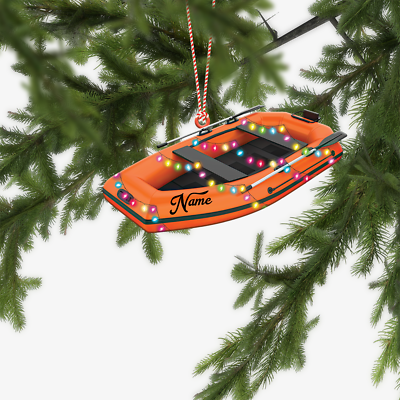 #ad Inflatable Boat Christmas Ornament Boat lover tree hanging Xmas Ornament decor $19.99