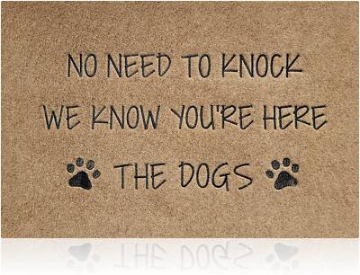 #ad Welcome Funny Greeting Mats for Dog Door Mats for outside Entry Doormats Rubber $22.97
