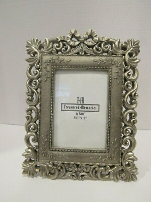 #ad Treasured memories by Ganz silver toned free standing picture frame $19.95