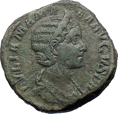 #ad JULIA MAMAEA 231AD Sestertius Big Authentic ROME Ancient Roman Coin JUNO i73184 $673.65