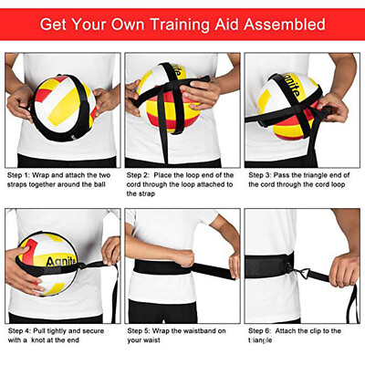 #ad Hands Free Volleyball Practice Trainer with Adjustable Cord Ball Not Included $10.58