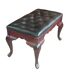#ad Handcrafted Tufted Leather Cocktail Ottoman Up cycled from a 1980#x27;s Coffee Table $950.00
