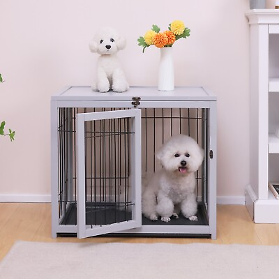 #ad #ad 28quot; Dog Crate Small Dog Cage End Table Furniture with Lockable Door Puppy Kennel $99.99