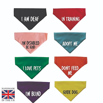 #ad Handmade Personalised Dog Bandana Slide on Collar Name Scarf Gift Present GBP 3.25