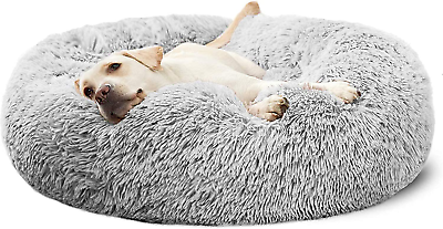 #ad Dog Beds Calming Donut Cuddler Puppy Dog Beds Large Dogs Indoor Dog Calming Be $50.99