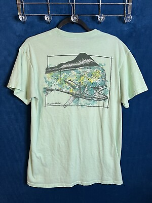 #ad Magellan Outdoors Graphic T Shirt Mens Size Medium Green Fishing Short Sleeve $9.99