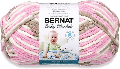 #ad Bernat Baby Blanket Big Ball Little Roses #161104 04418 $13.02