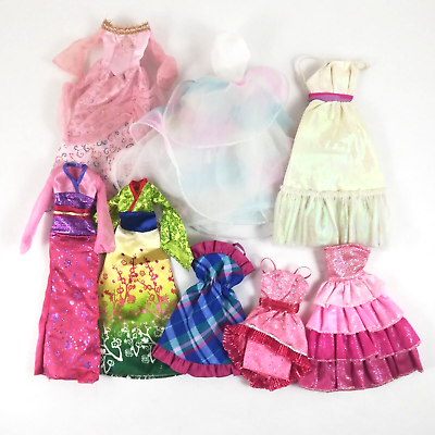 #ad Disney Princess amp; Barbie Doll Dresses Gown Skirts amp; Outfits Lot of 8 $20.99