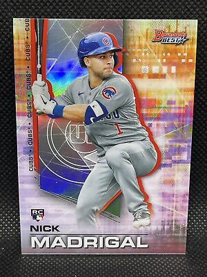 #ad 2021 Bowman#x27;s Best #62 Nick Madrigal Refractor Chicago Cubs RC $4.00