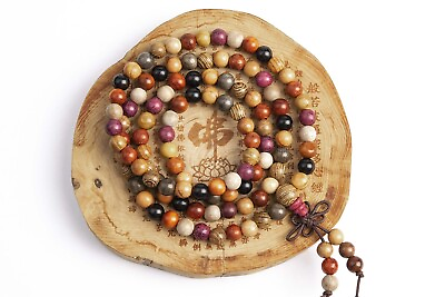 #ad 6MM 108 Pcs Mix Wood Mala Beads Natural Wood Multicolor Round Beads 26quot; $5.59