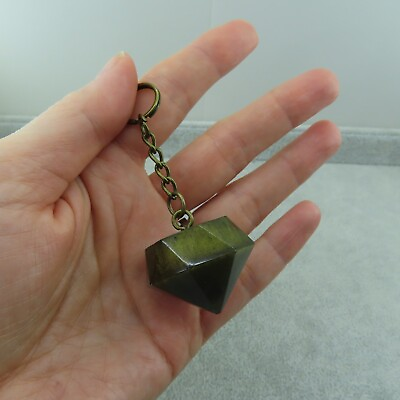 #ad BRONZE Crystal Shape Handbag Charm Keychain Purse Split Ring Resin Gem $5.88