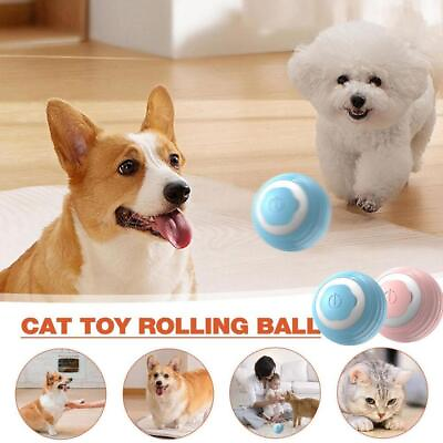 #ad Smart Interactive Cat Toy Automatic Rolling Ball Electric Cat Kitten Ball Toys $7.56
