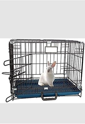 #ad Single Door Folding Metal Dog Cage with Paw Protector Easy to Move with... $83.95