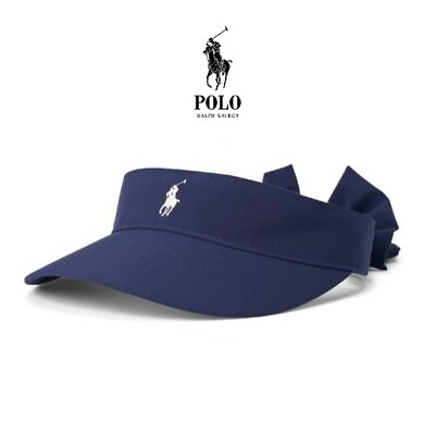 #ad Brand New Ralph Lauren Polo Golf Ribbon Visor Navy Color Very Rare $88.00