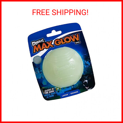 #ad Chuckit Max Glow Ball Dog Toy Large 3 Inch Diameter for Dogs 60 100 lbs Pac $9.92