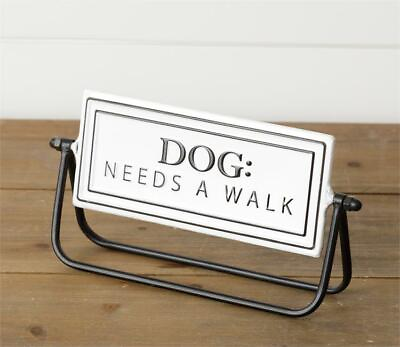 #ad Dog Walking metal Sign 2 sided $26.60