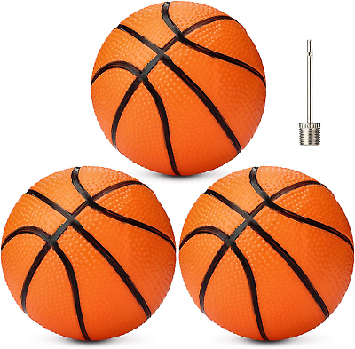 #ad 7 Inch Mini Inflatable Basketballs 3 Packs Plastic Replacement Basket balls Toy $16.13