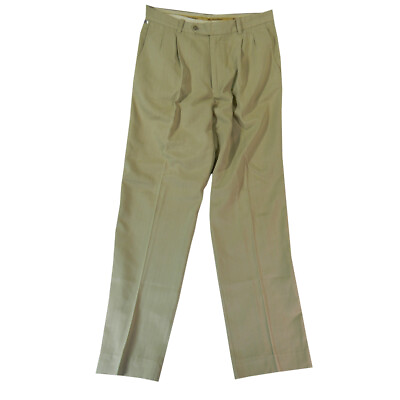 #ad Tommy Bahama pants men#x27;s 33 x 34 silk khaki tan beige outdoor preppy $23.01
