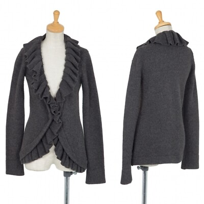 #ad EMPORIO ARMANI Frill Design Knit Jacket Size 40 K 80007 $219.00