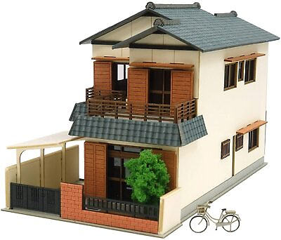 #ad Sankei 1 150 Miniature Paper Craft Kit Nostalgic Diorama series House F Type $63.99