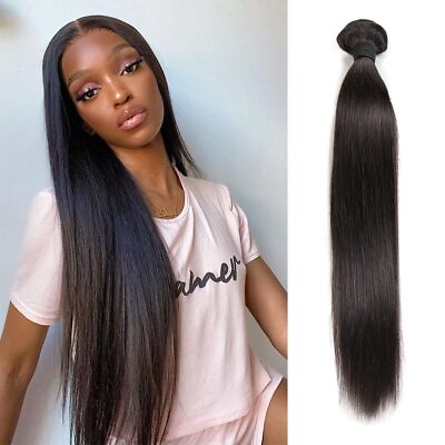 #ad 4 Bundles Human Hair Brazilian Virgin Hair Weave Silky Straight 14 inch 200G All $34.40