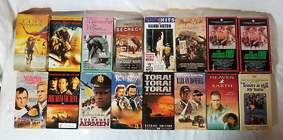 #ad War Historical Battle Military Documentary Film Lot 16 VHS Video Action Combat $29.00