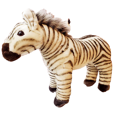#ad Animal Planet Zebra Plush Kids 12quot; Black White Stripped Stuffed Animal Discovery $7.64
