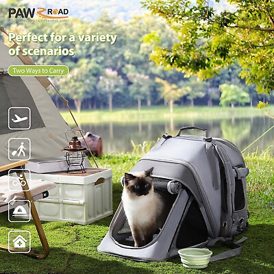 #ad Pet Cat Carrier Backpack Expandable Travel Bag Hiking Camping for Small Dogs $57.99