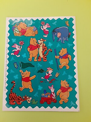 #ad vintage Hallmark Disney Winnie the Pooh sticker sheet $4.00