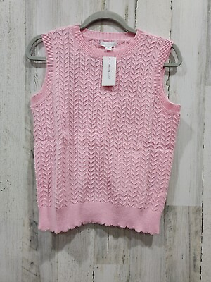 #ad CHARTER CLUB Size SMALL Women#x27;s Pink Orchid Sweater Vest**Beautiful Color**NWT** $19.00
