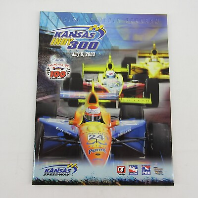 #ad 2003 Kansas Indy 300 Kansas Speedway Souvenir Program IRL IndyCar Bryan Herta $19.99