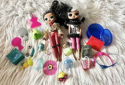 #ad LOL SURPRISE OMG Dolls Lot Two Dollie amp; Jukebox B.B. Plus Accessories Clothing $10.46