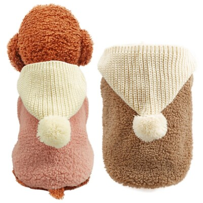 Dog Hoodies for Small Medium Pet Dogs Winter Warm Jacket Puppy Coats with Hooded $13.08