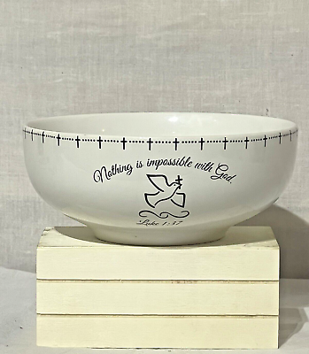 #ad Coventry Daily Blessings Porcelain Bowl“Nothing is impossible with Godquot;Luke 1:37 $18.00