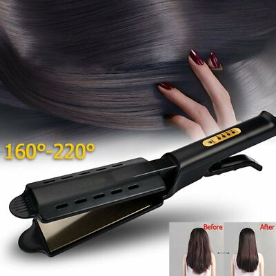 #ad Professional Hair Straightener Flat Iron Ceramic Curler Hair Style Fast Heating $12.79