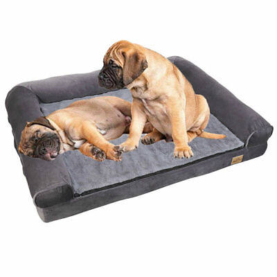 Super Waterproof Dog Bed Plush Orthopedic Sofa L Shaped Chaise Couch Comfortable $49.91
