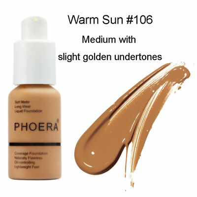 #ad PHOERA Foundation Makeup Full Coverage Fast Base Brighten long lasting Shade US $7.96